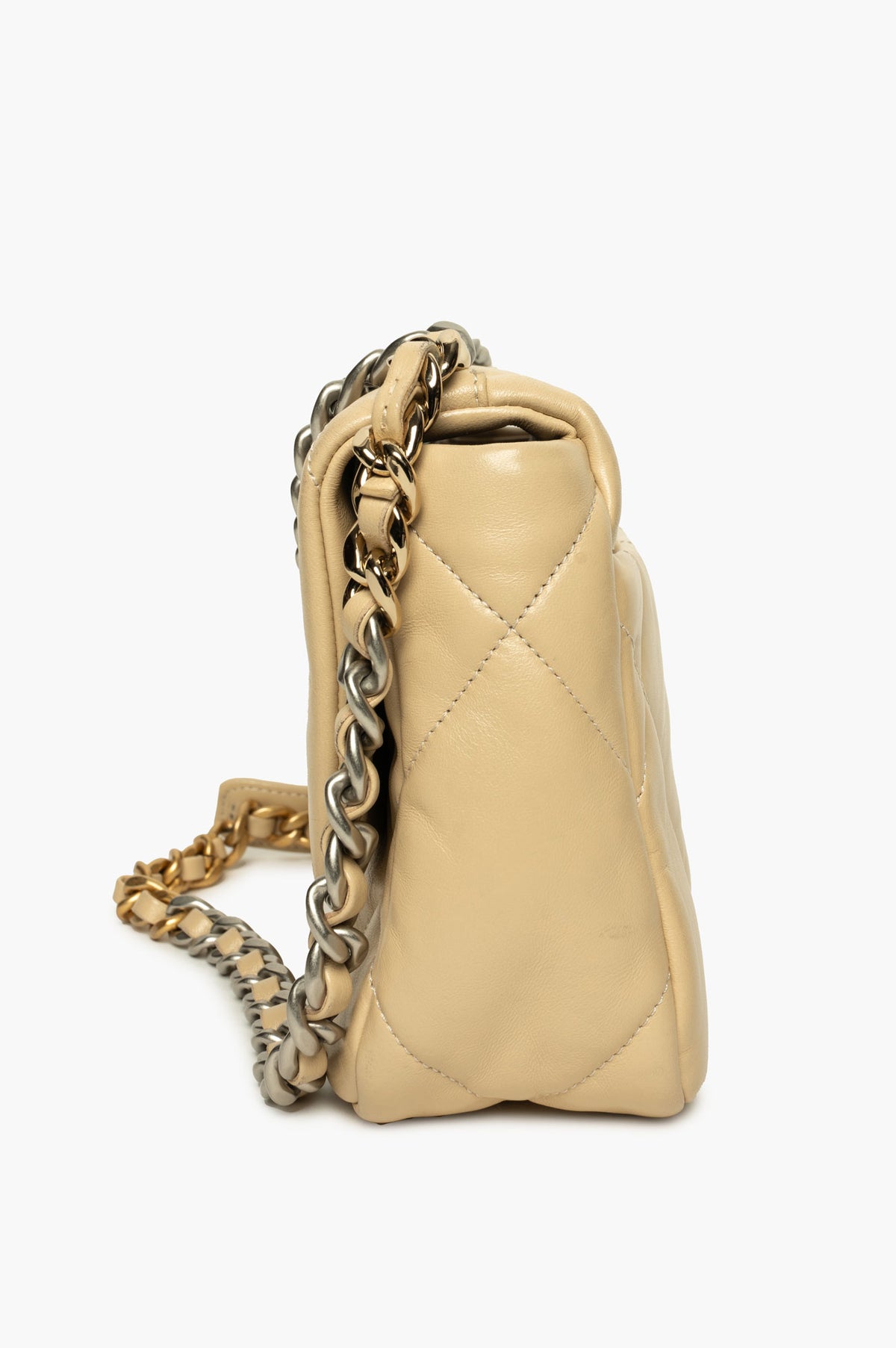 Chanel 19 Beige Medium Flap Bag