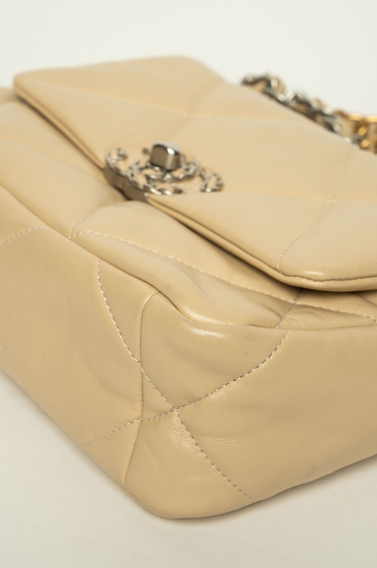 Chanel 19 Beige Medium Flap Bag