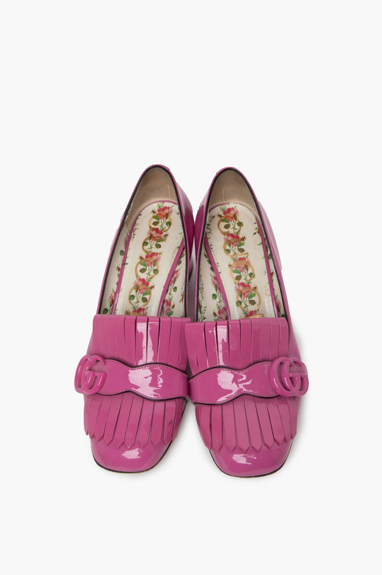 Gucci Pink GG Patent Pump Size 37.5