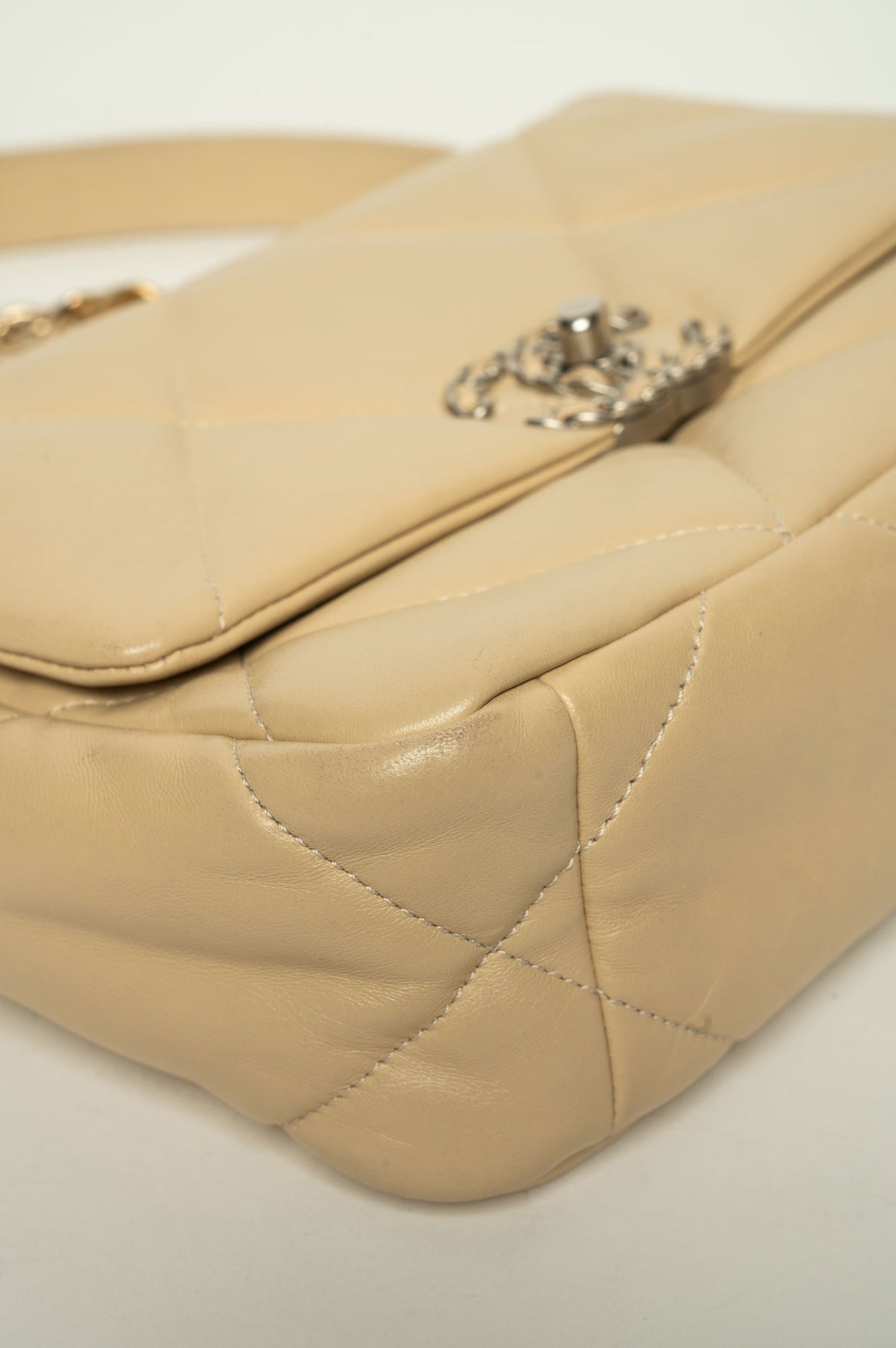 Chanel 19 Beige Medium Flap Bag