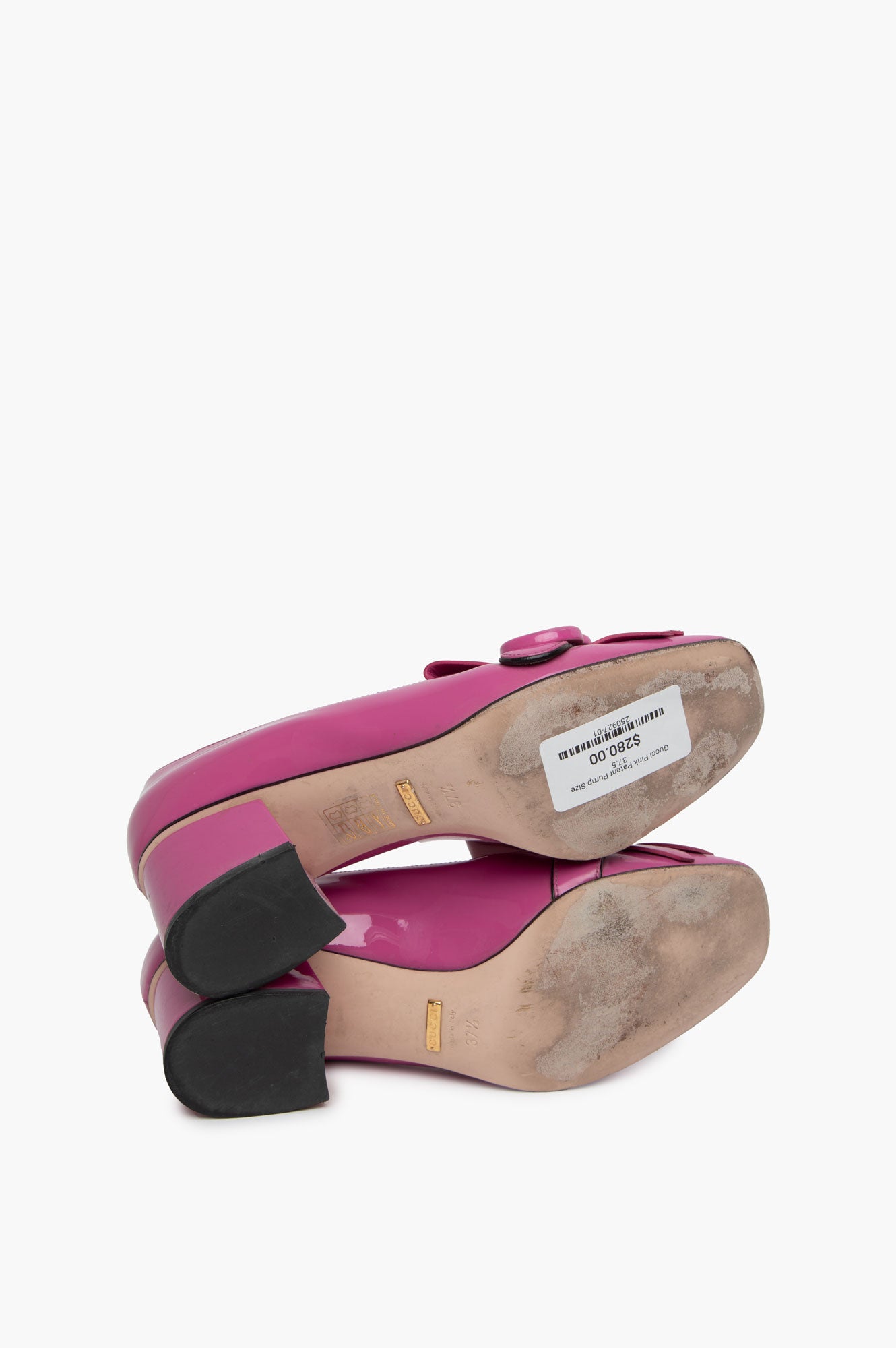 Gucci Pink GG Patent Pump Size 37.5