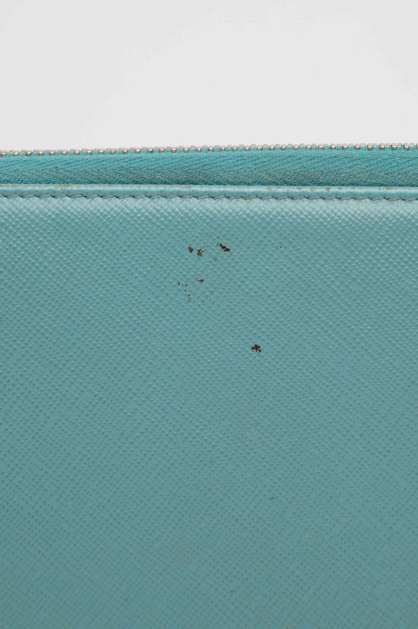 Prada Aqua Blue Saffiano Large Leather Wallet
