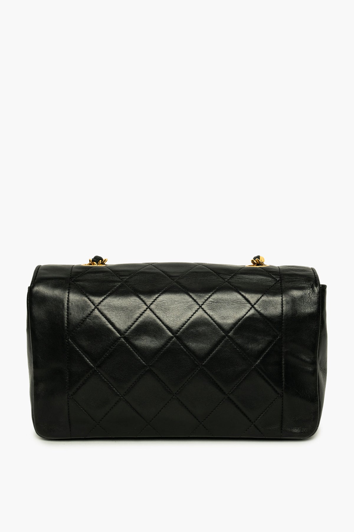 Chanel Diana Vintage Black Lambskin Bag 24K Gold-Plated Hardware