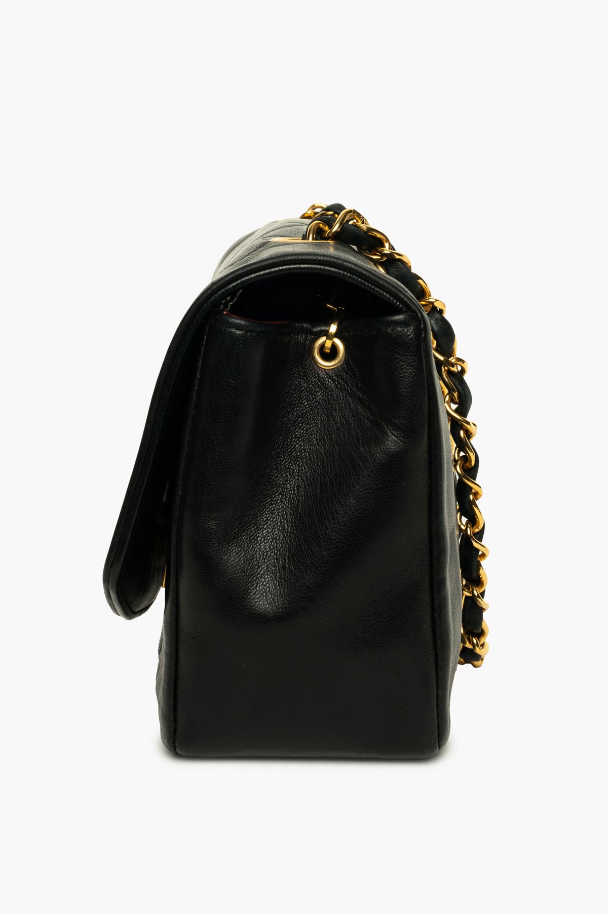 Chanel Diana Vintage Black Lambskin Bag 24K Gold-Plated Hardware