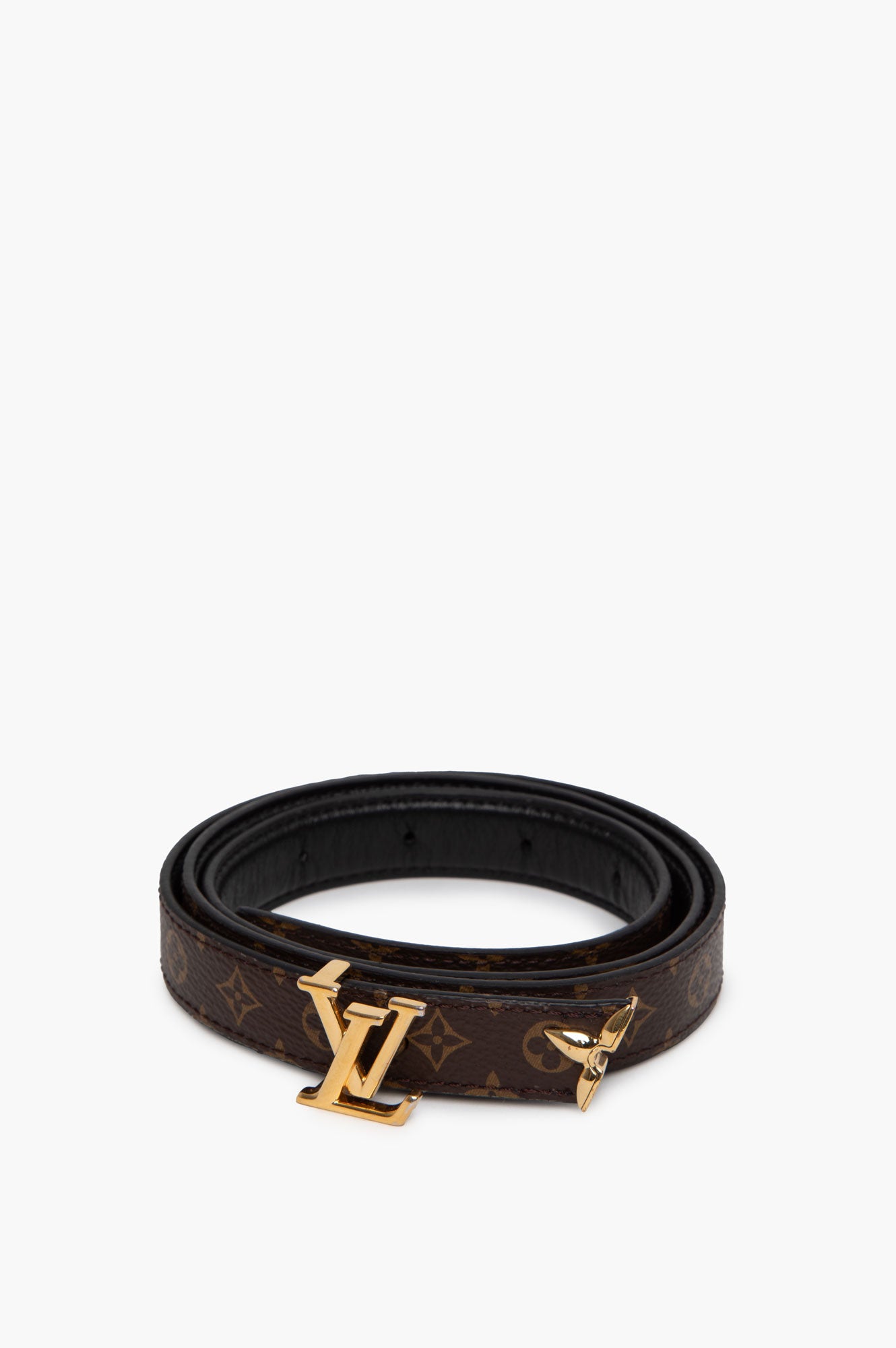 Louis Vuitton Black Monogram Reversible Belt Size 75