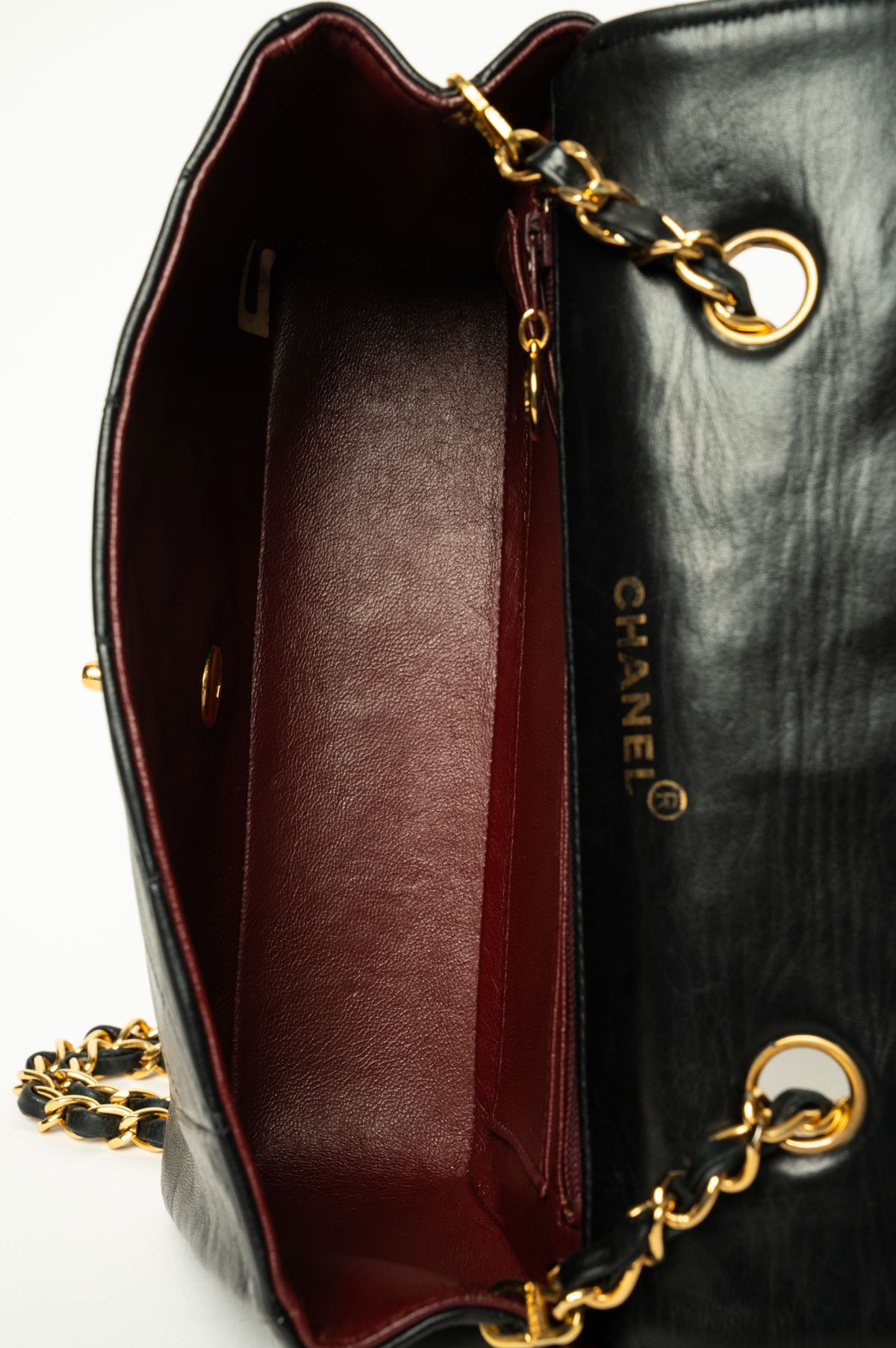 Chanel Diana Vintage Black Lambskin Bag 24K Gold-Plated Hardware