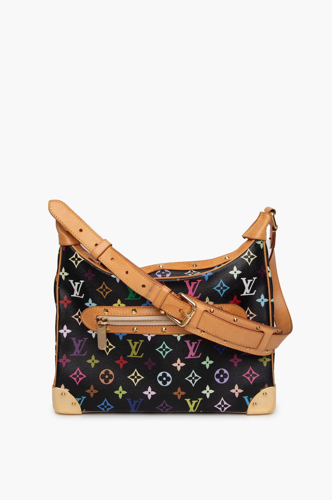 Louis Vuitton Black Multicolor Boulonge Bag