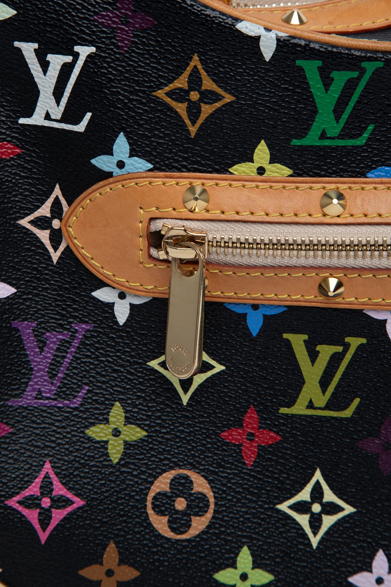 Louis Vuitton Black Multicolor Boulonge Bag