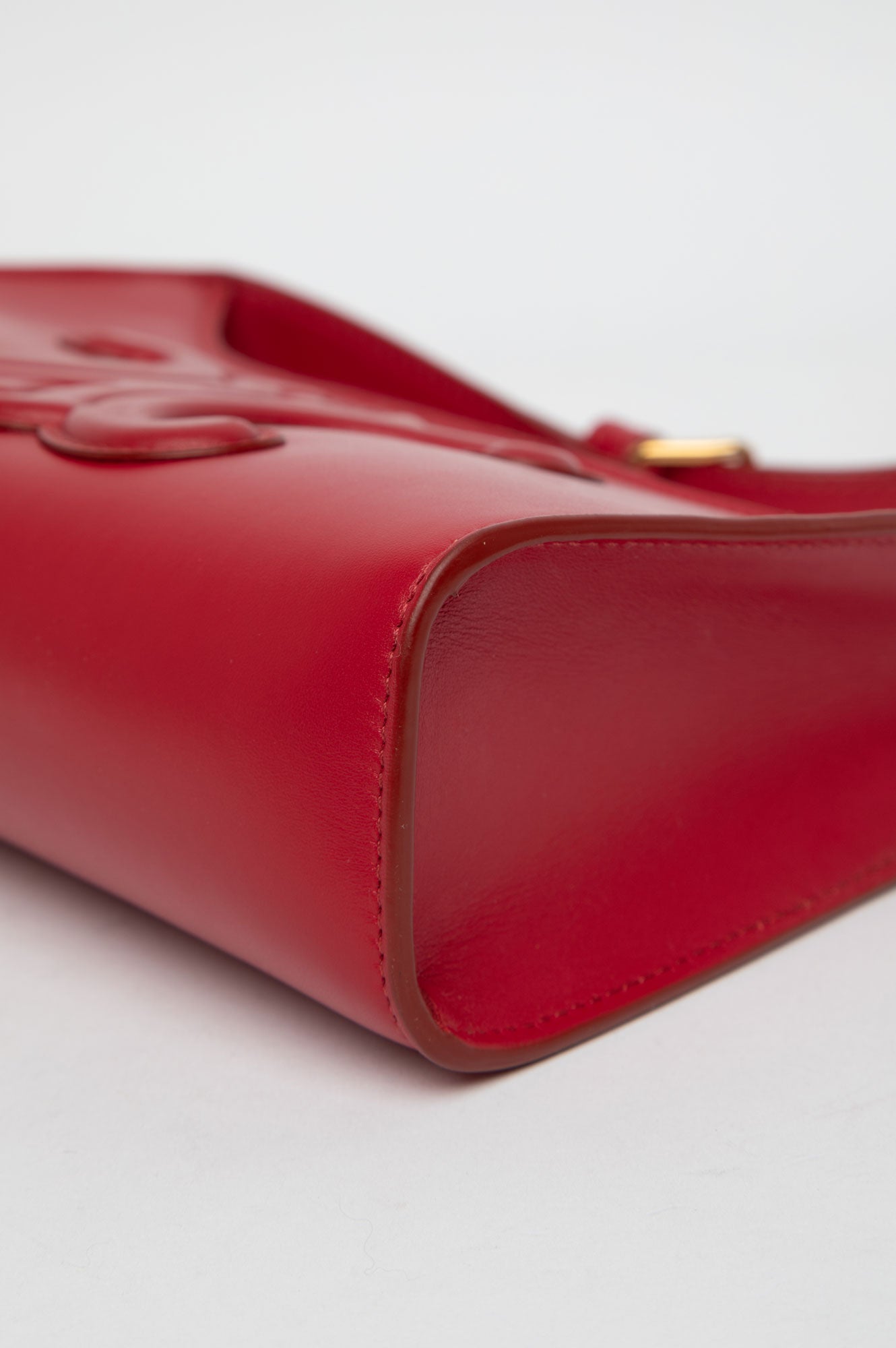 Celine Red Triomphe leather Shoulder Bag