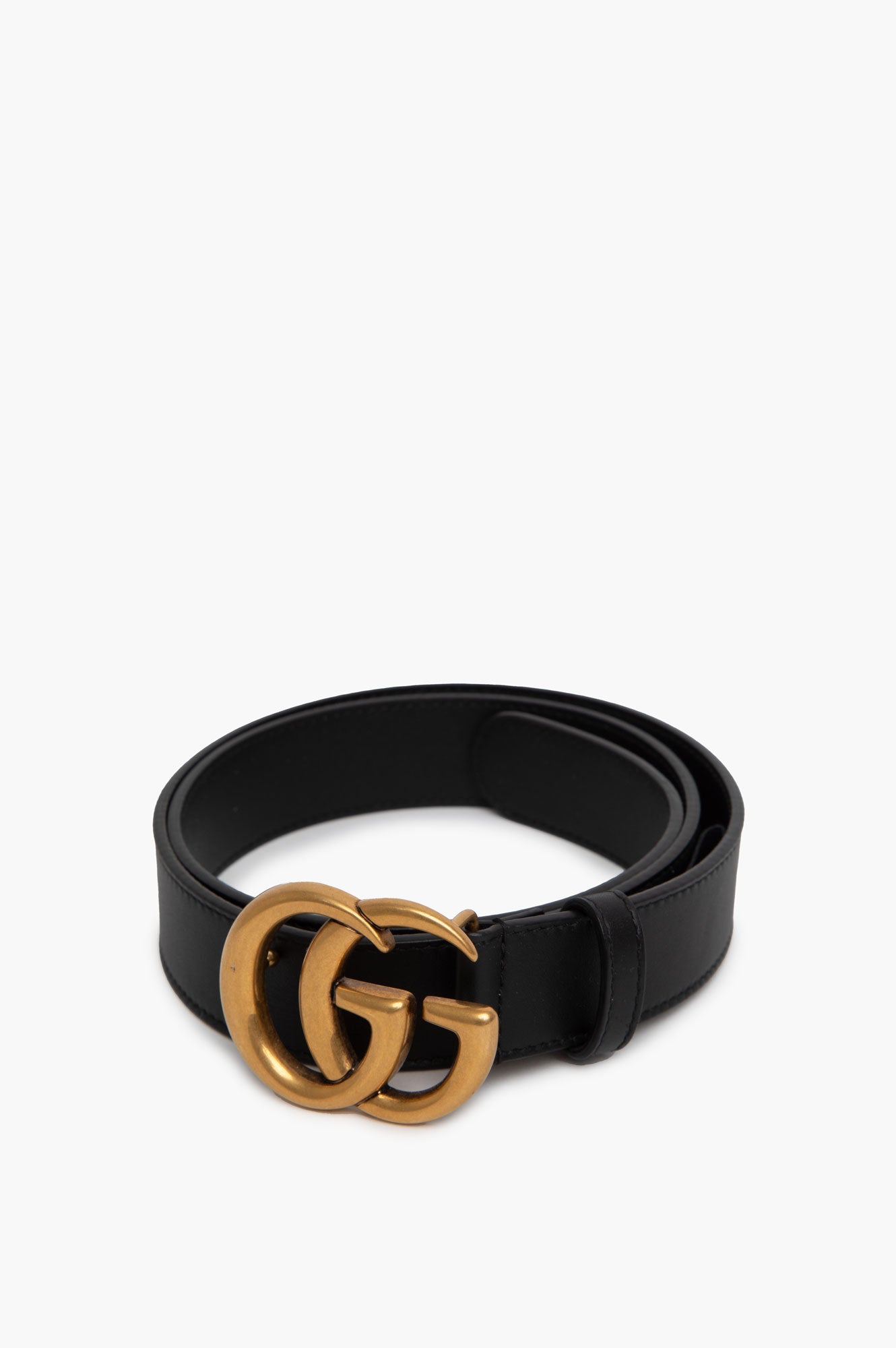 Gucci Black GG Marmont Belt Size 85
