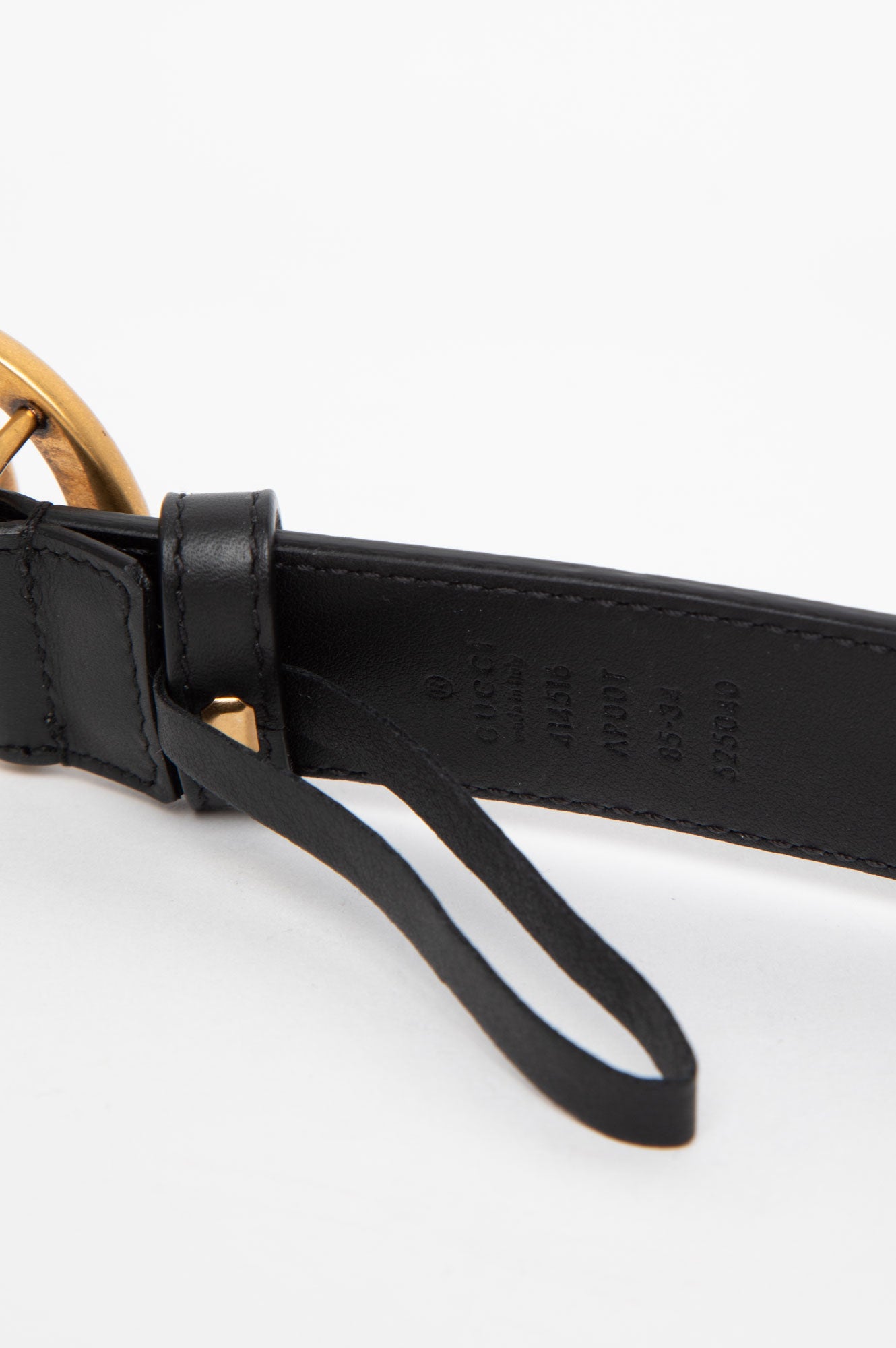 Gucci Black GG Marmont Belt Size 85