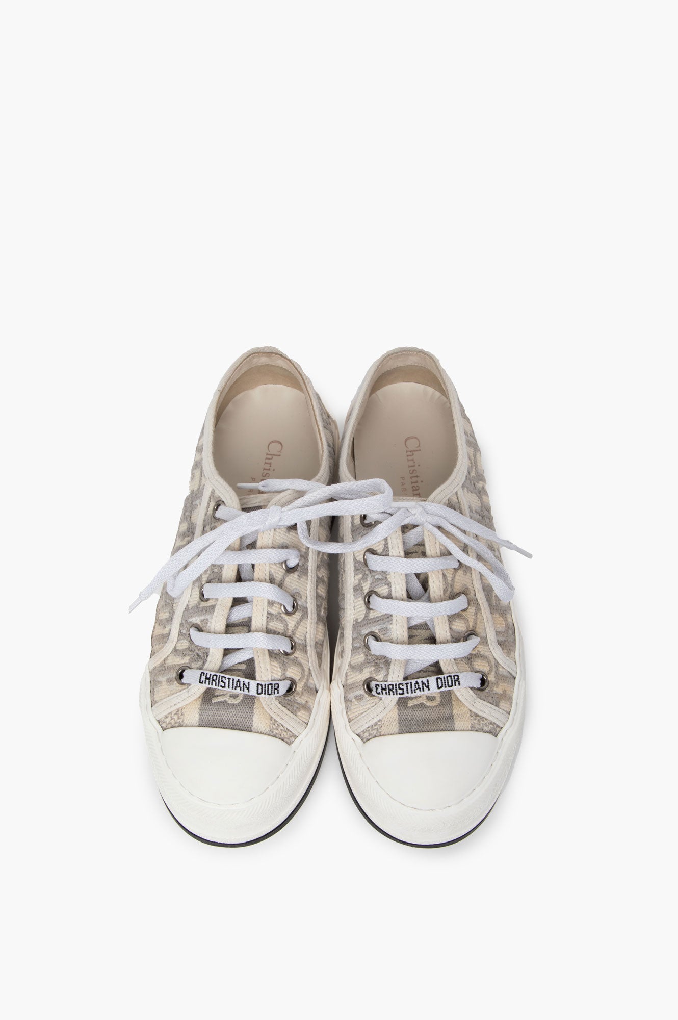 Christian Dior Grey Walk'n Dior Oblique Sneakers Size 36.5