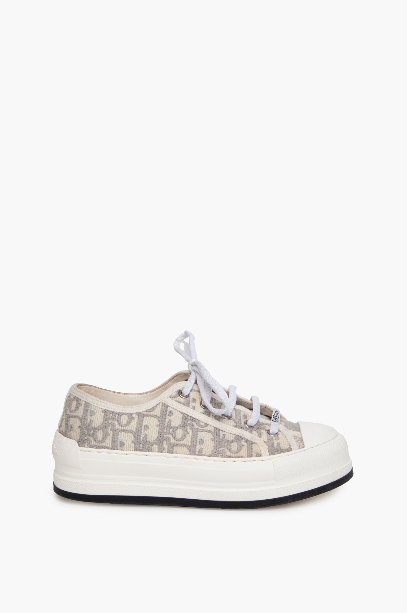 Christian Dior Grey Walk'n Dior Oblique Sneakers Size 36.5