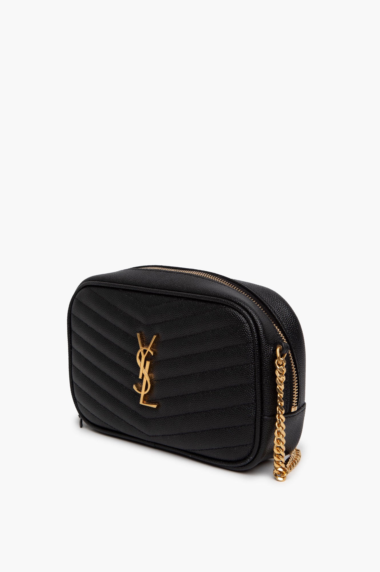 Saint Laurent Black Quilted Camera Bag