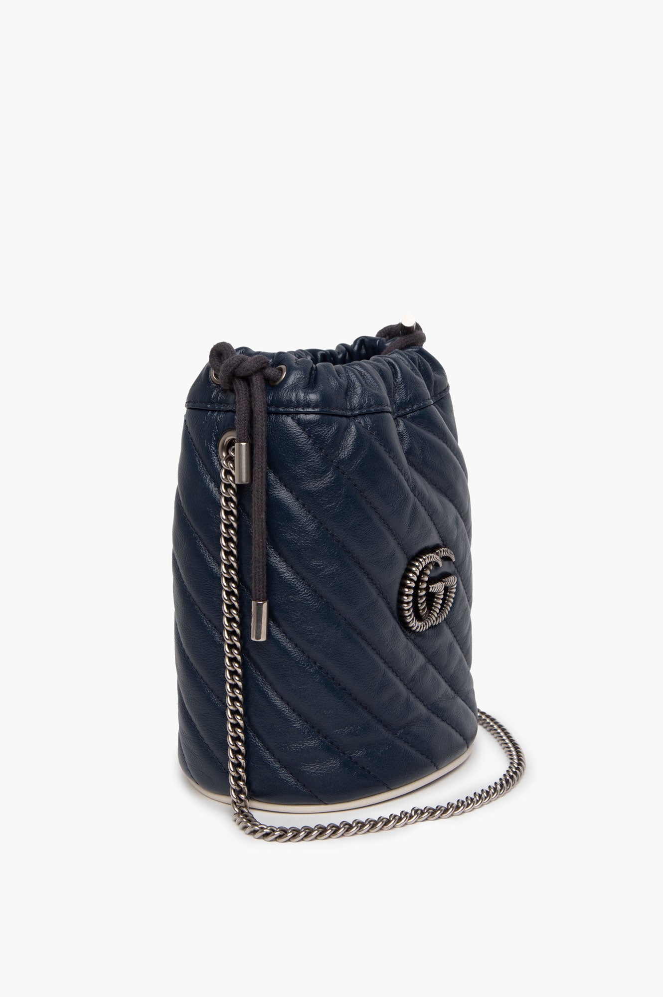 Gucci Navy Blue Mini Bucket Bag