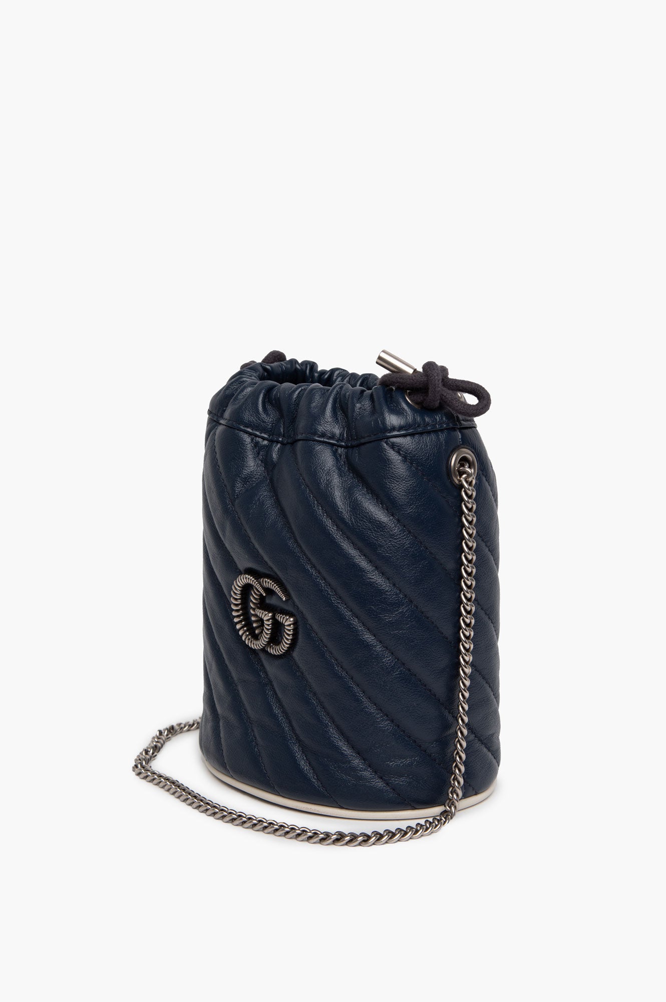 Gucci Navy Blue Mini Bucket Bag