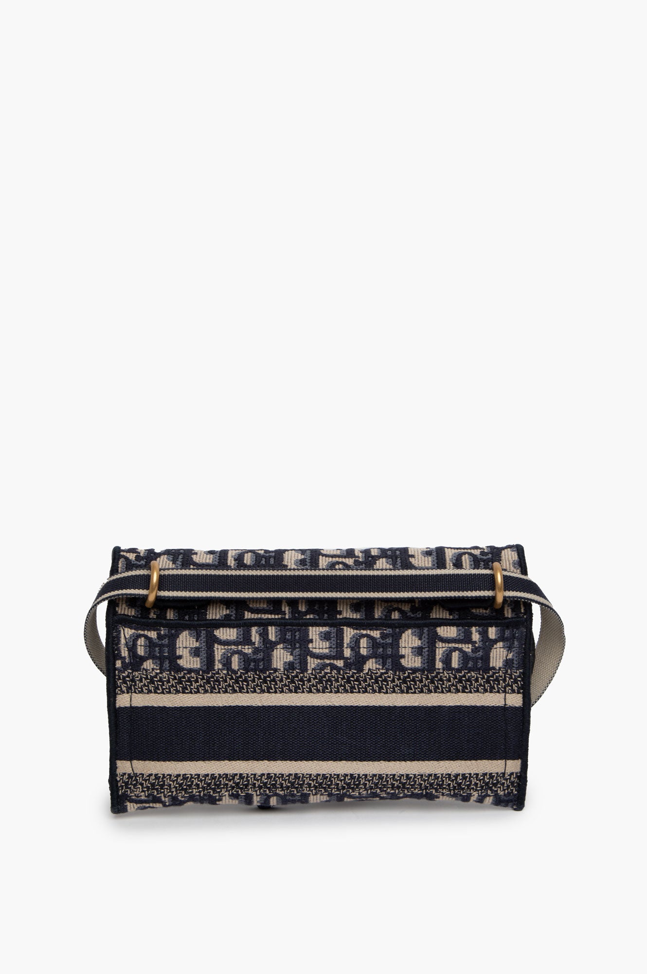 Christian Dior Blue Oblique Saddle Slim Belt Bag