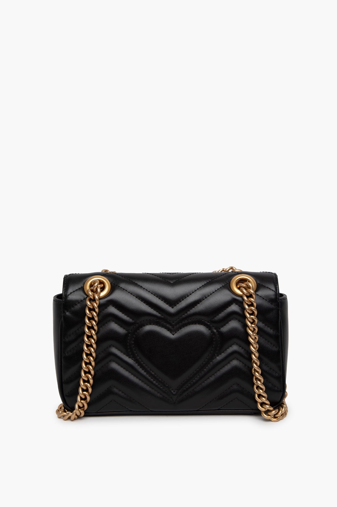 Gucci Black GG Marmont Medium Shoulder Bag