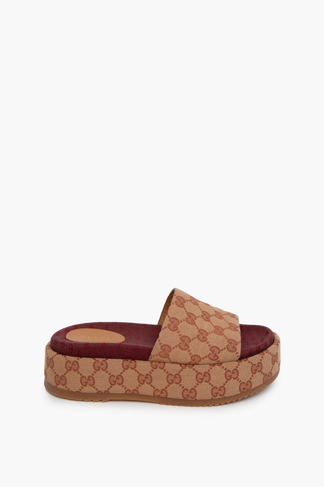 Gucci Monogram GG Platform Sandals Size 37.5