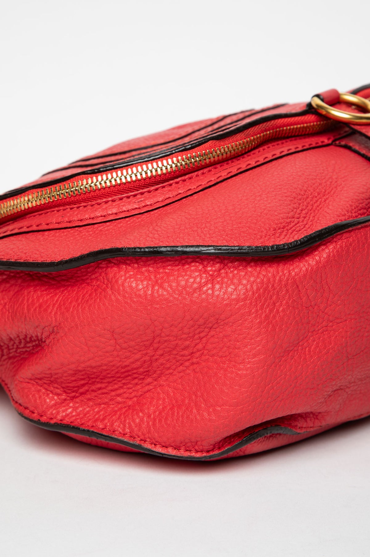 Chloé Red Leather Medium Marcie Saddle Bag