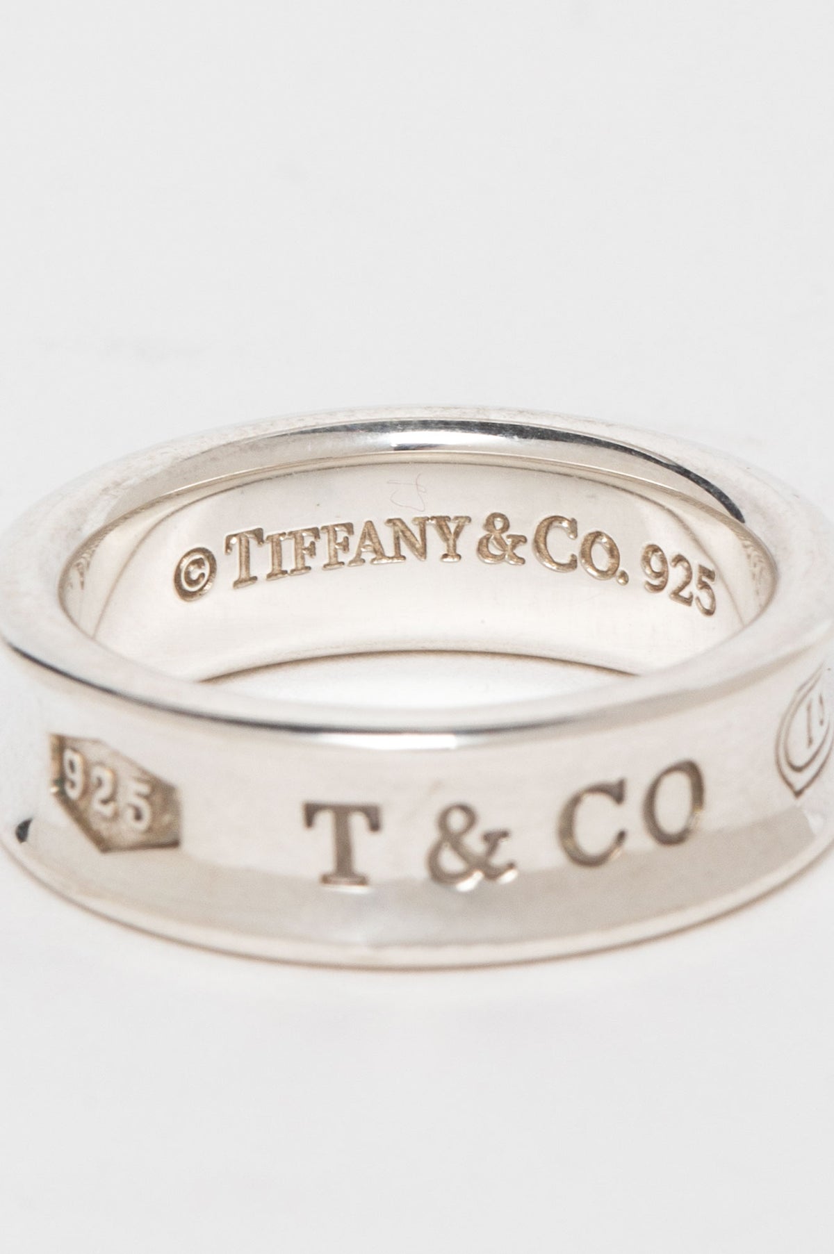 Tiffany & Co. Sterling Silver Medium Tiffany 1837 Ring Size 6