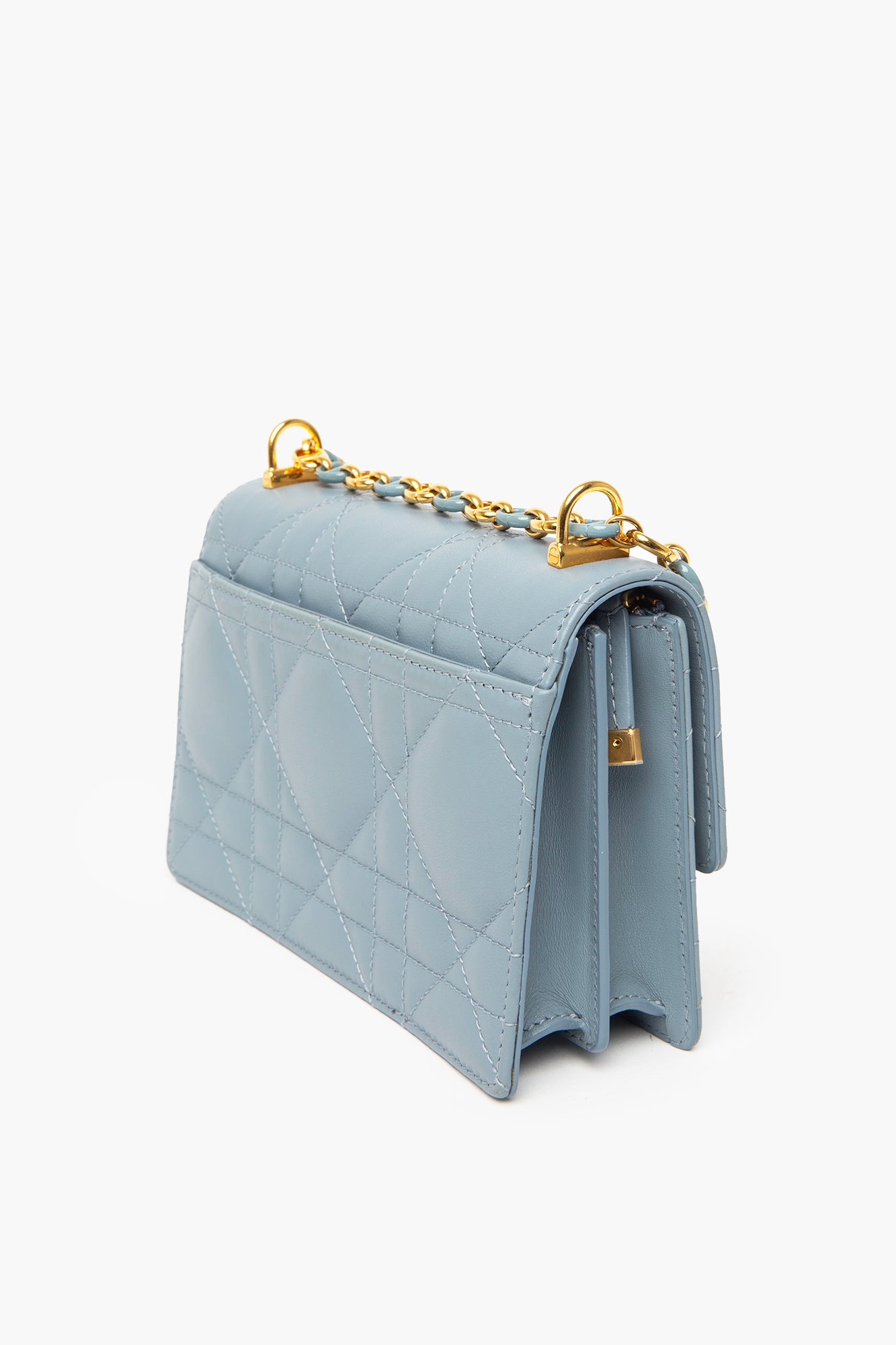 Christian Dior Cloud Blue Cannage Lambskin Miss Caro Bag