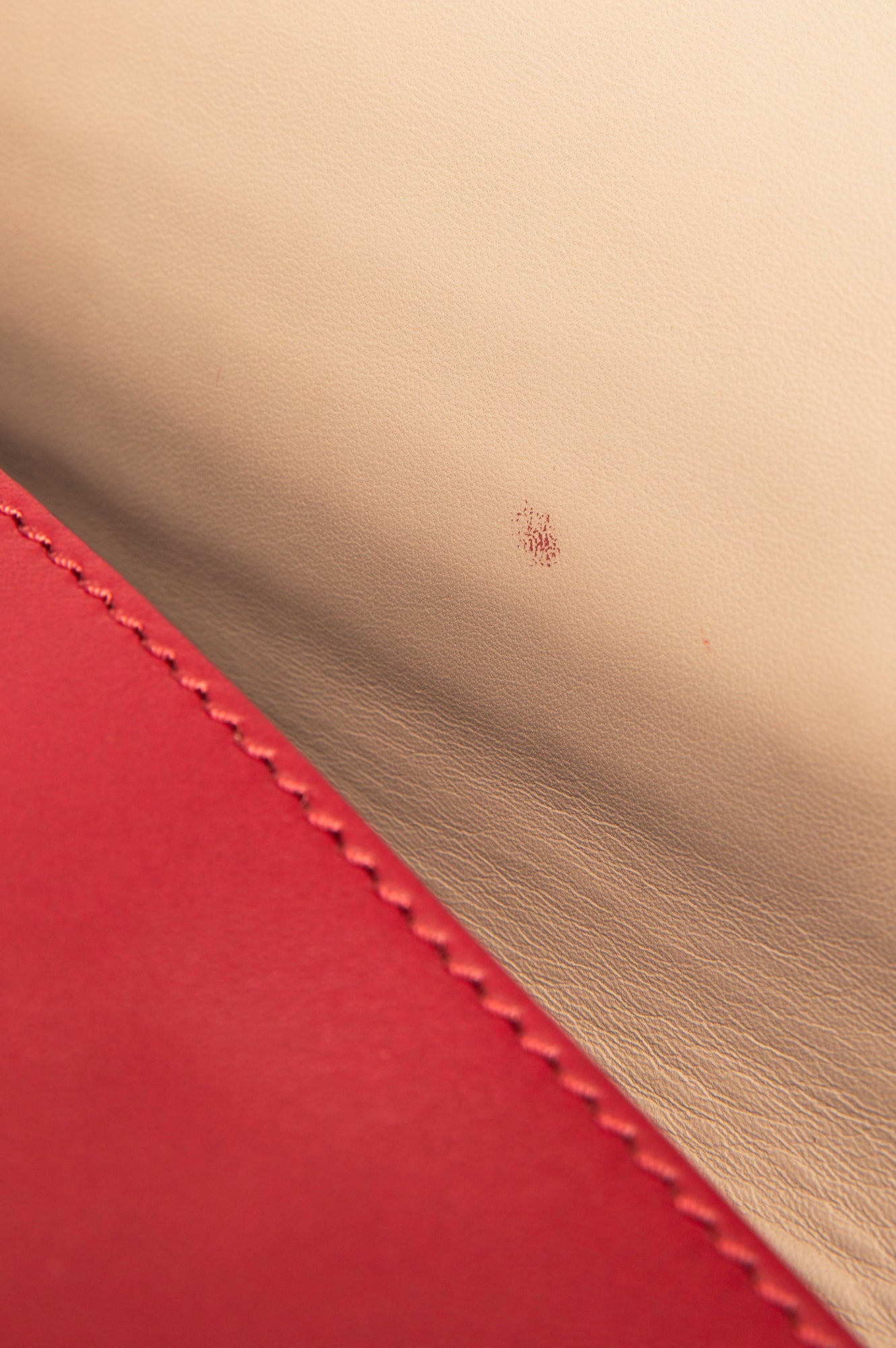 Valentino Red Lambskin Rockstud Clutch