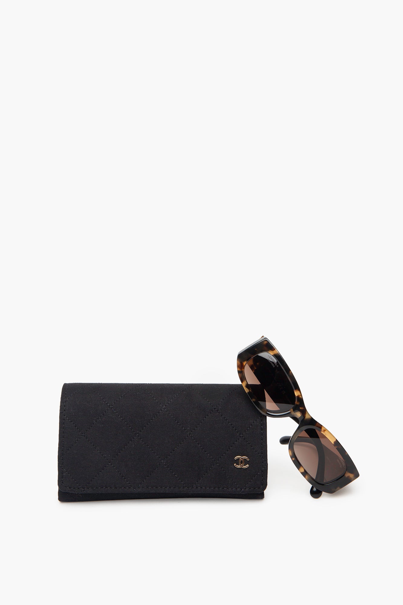 Chanel Tortoise Rectangle Sunglasses