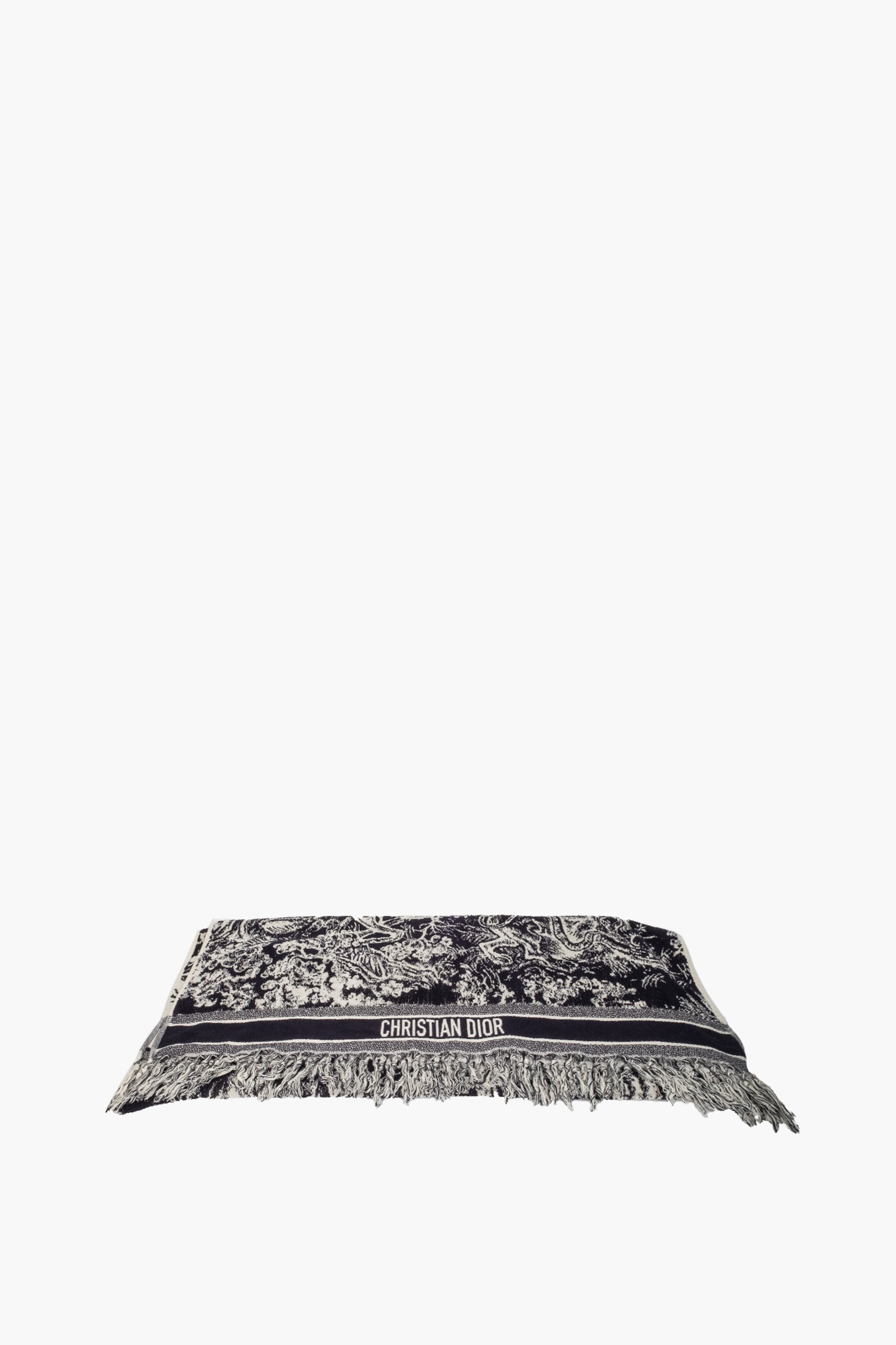Christian Dior Navy Blue Oblique Wool Blanket