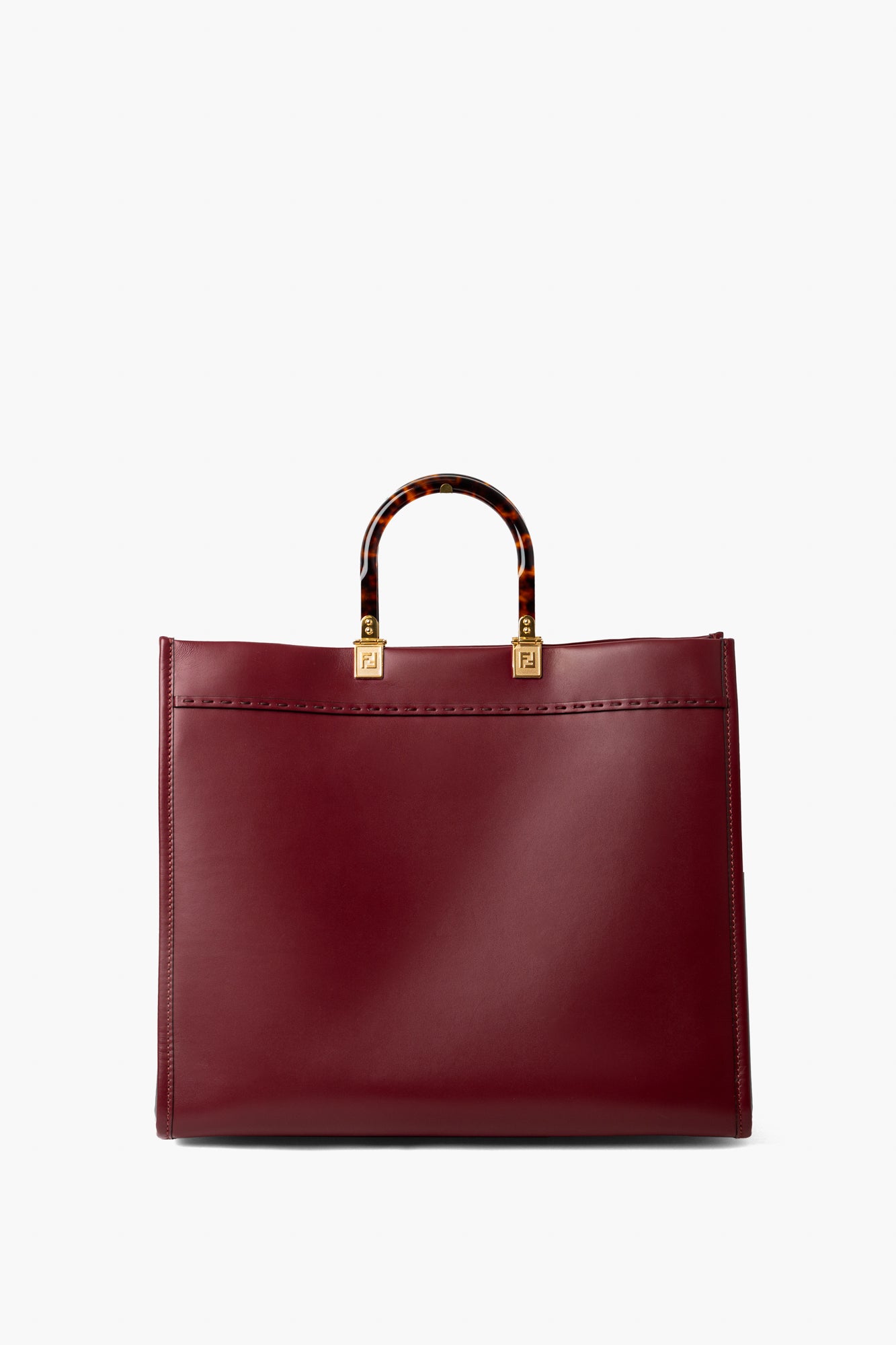 Fendi Maroon Large Sunshine Tote Once More Luxury