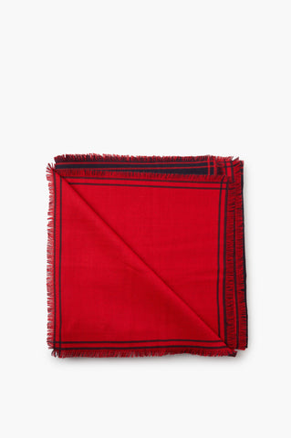 Hermes Navy/Red Reversible Cashmere Shawl