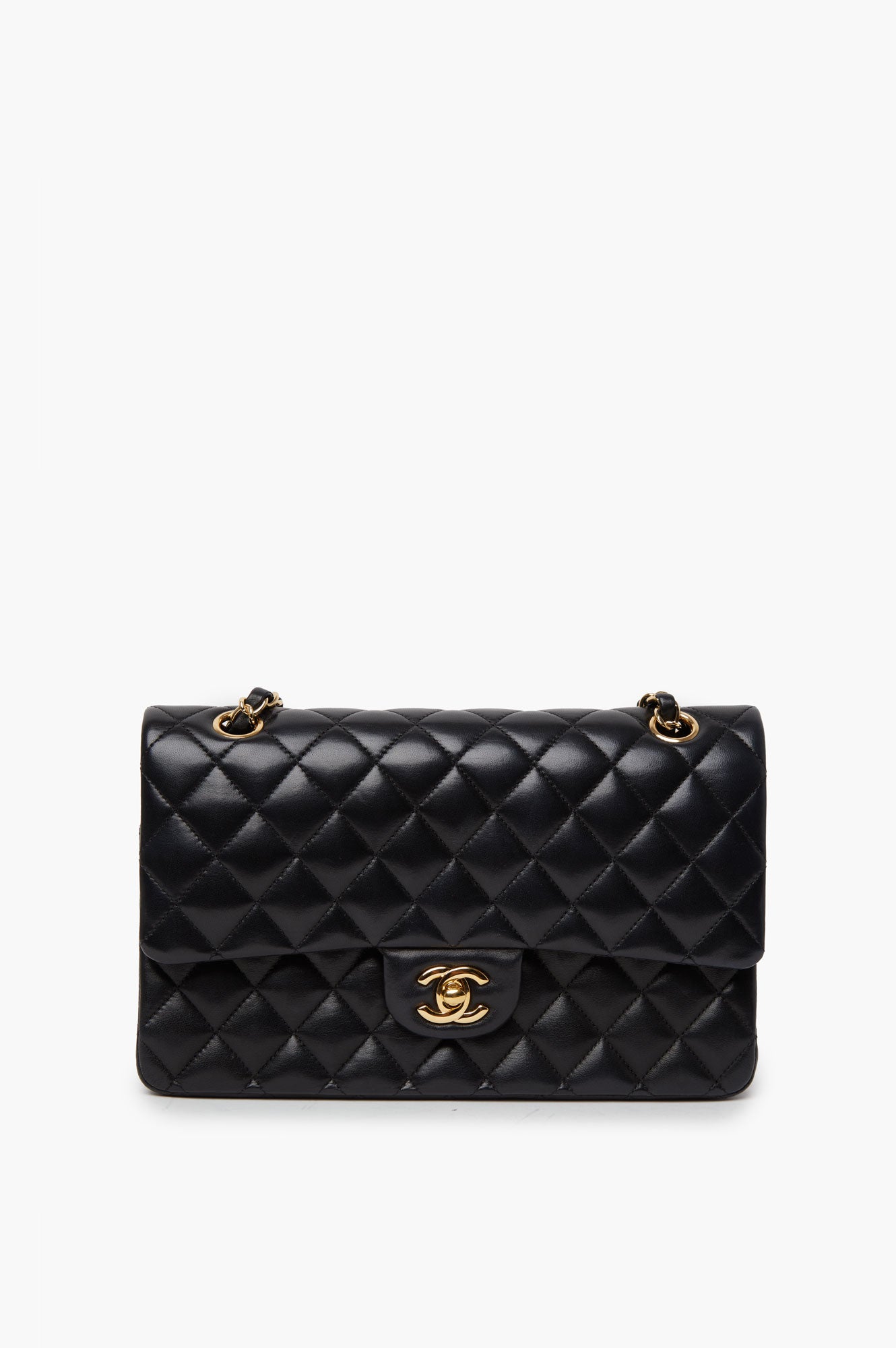 Chanel Black Lambskin Medium Classic Double Flap Bag – Once More