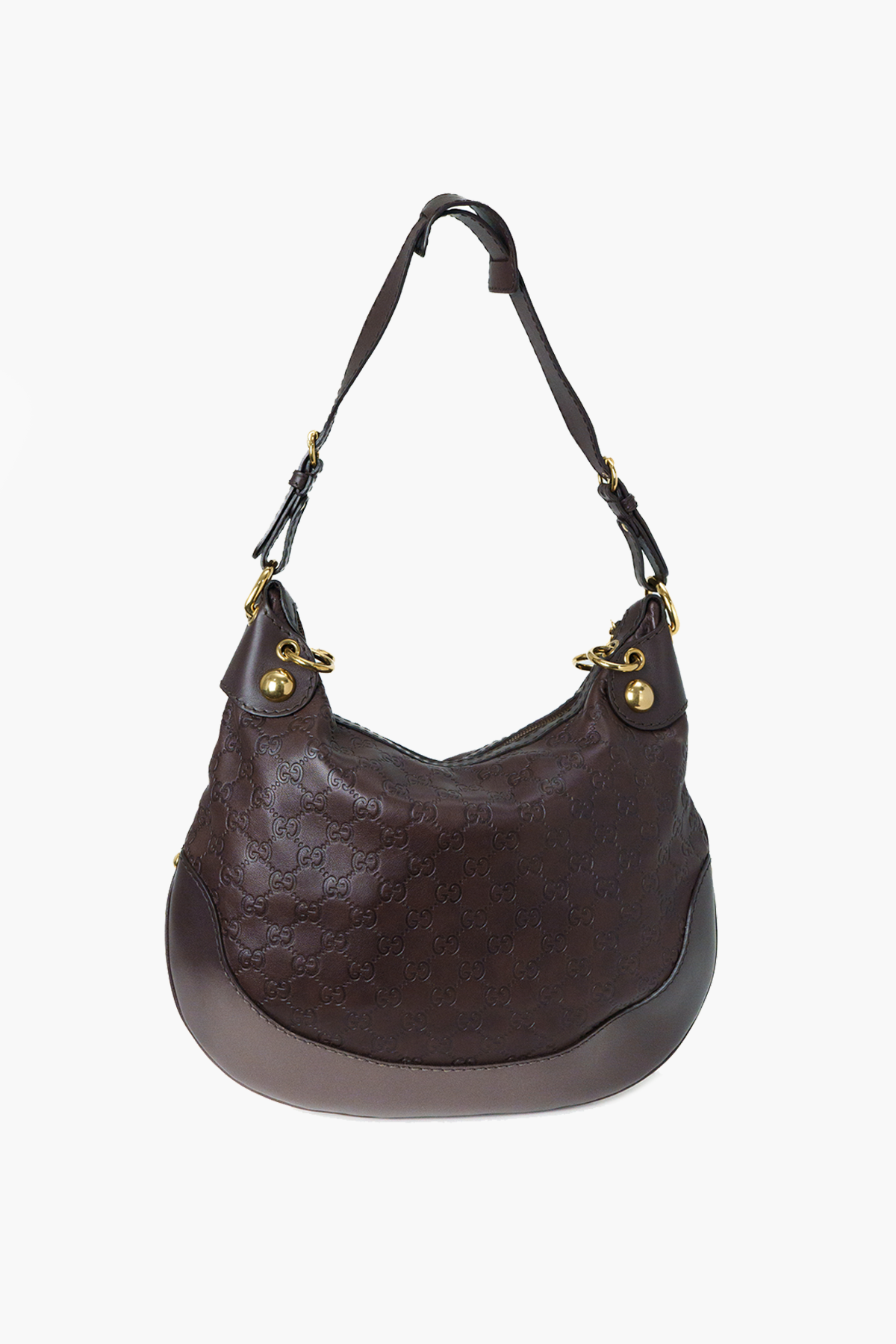 Gucci  Brown Babouska Leather Shoulder Bag