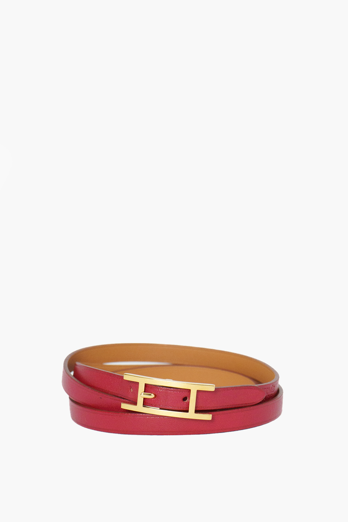 Hermes Red Behapi 3 Tour Bracelet