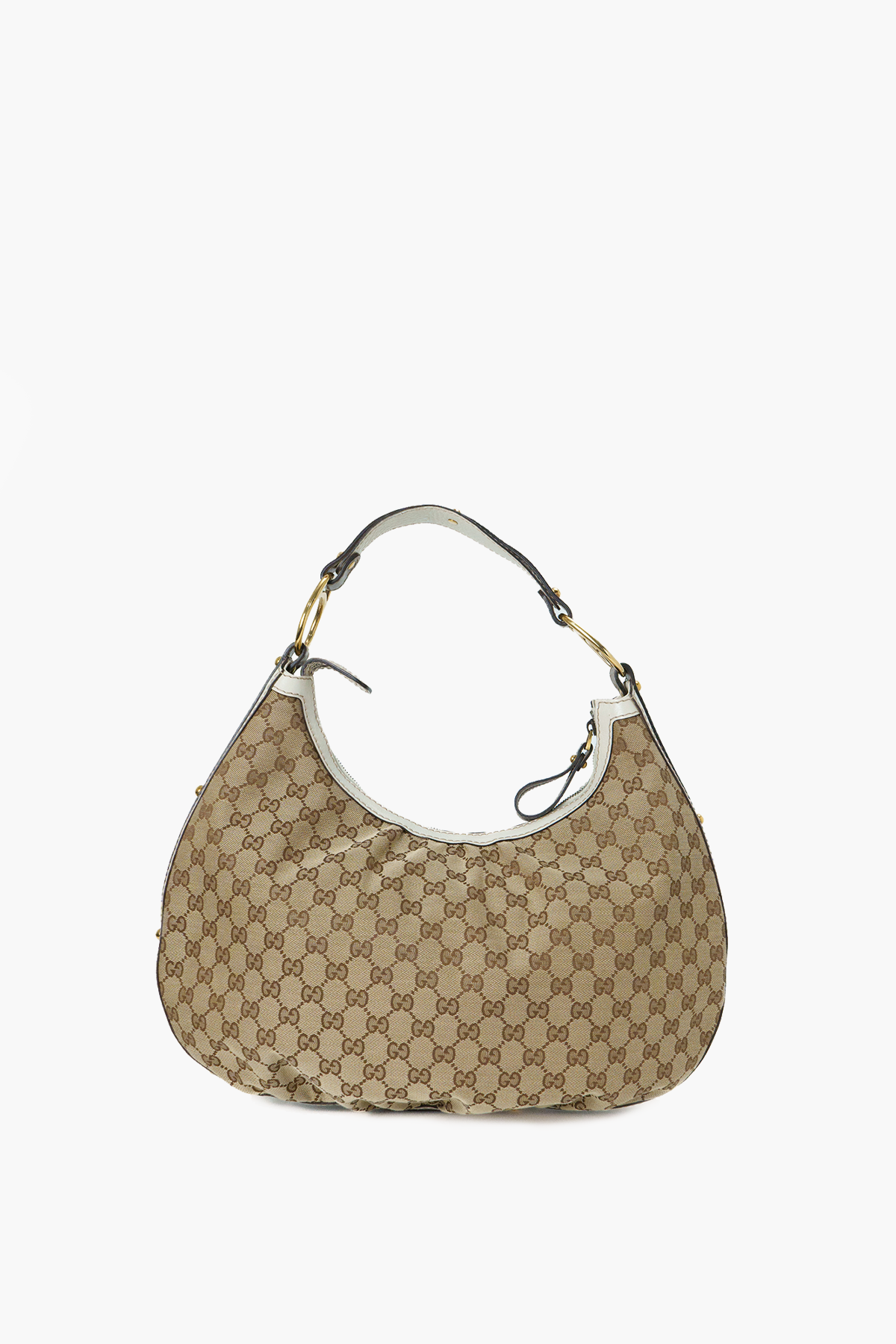 Gucci Interlocking GG Beige Monogram Canvas Hobo Bag