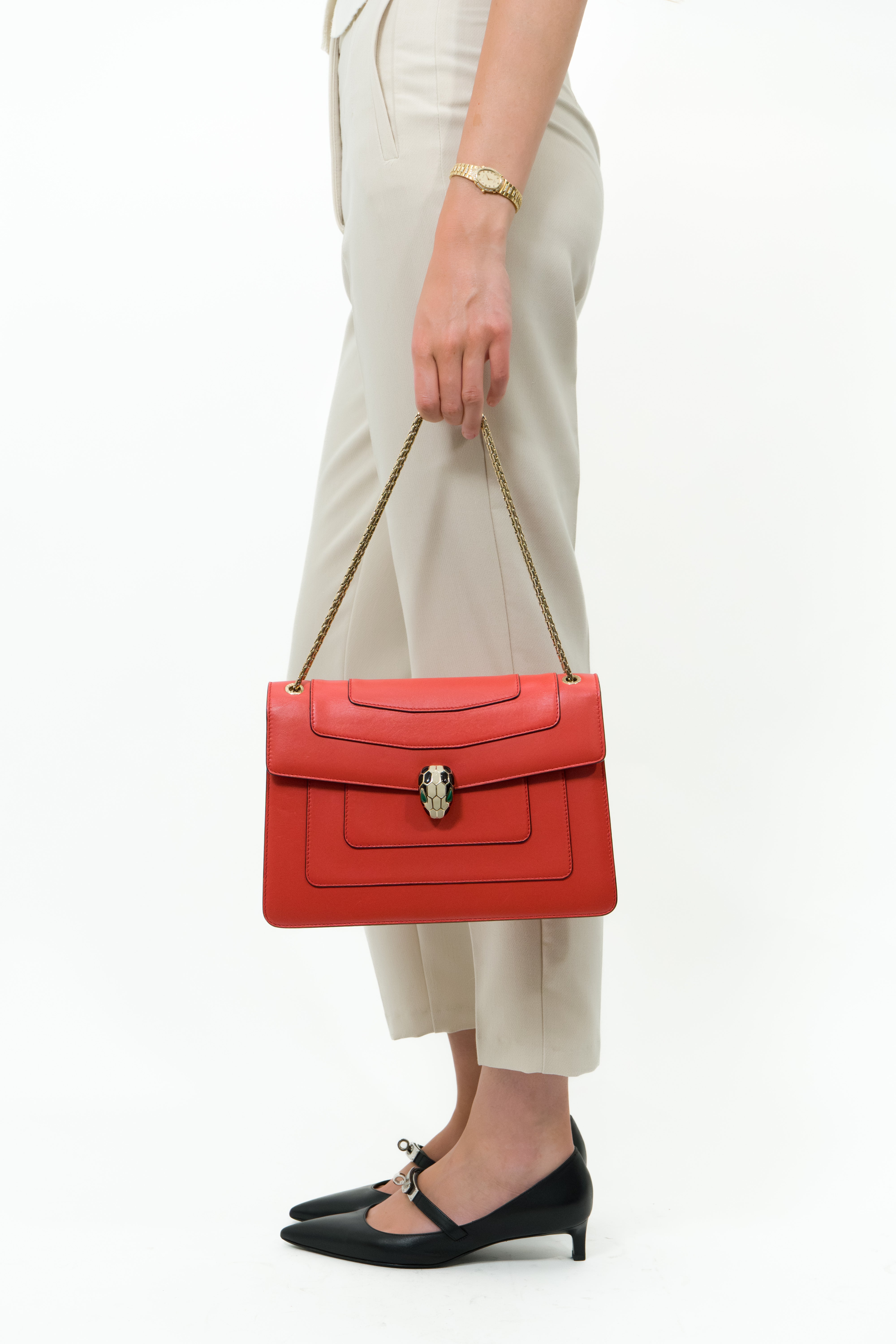 Bvlgari Serpenti Red Shoulder Bag