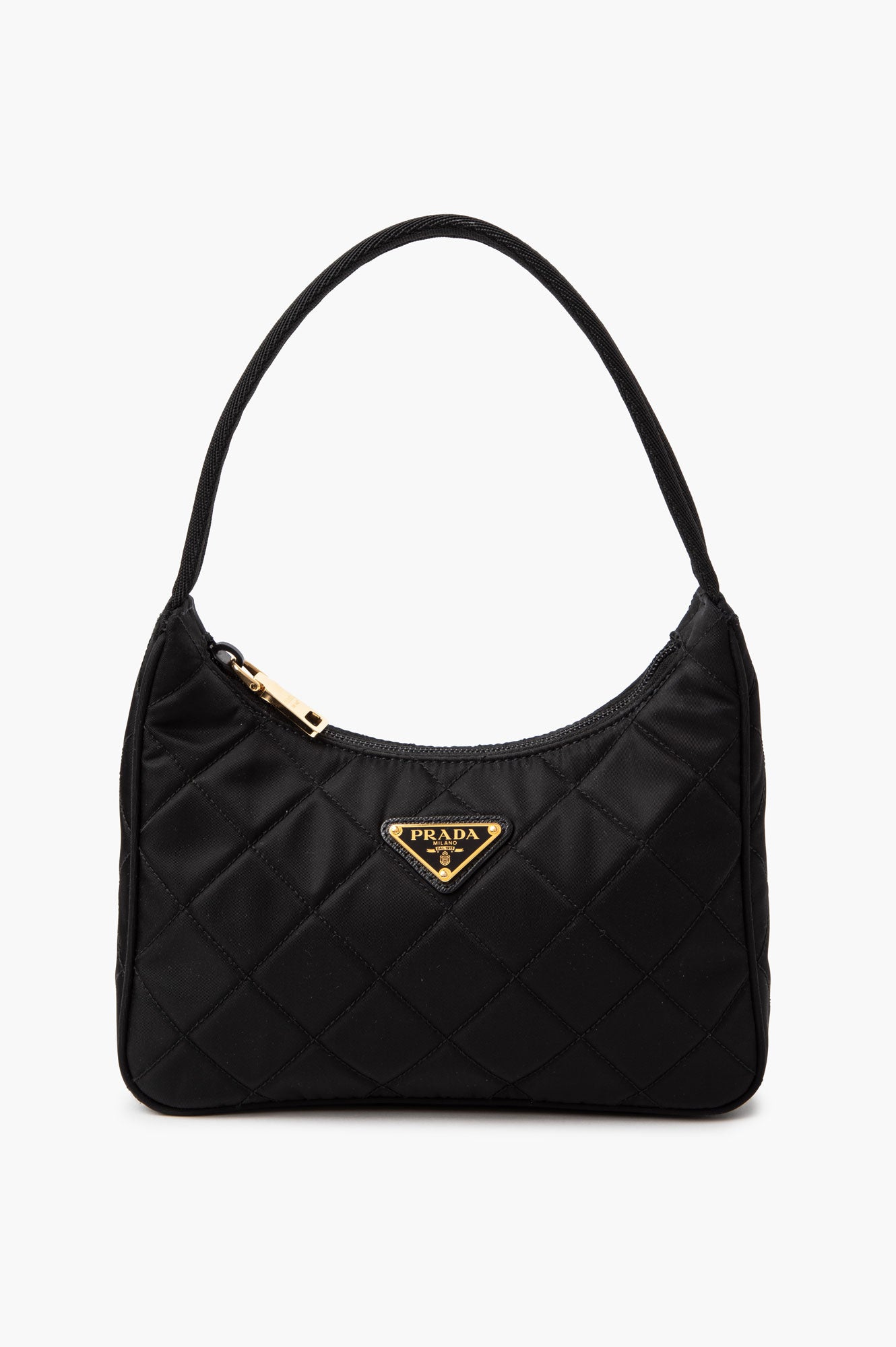 Prada Quilted Black Tetusso Nylon Shoulder Bag