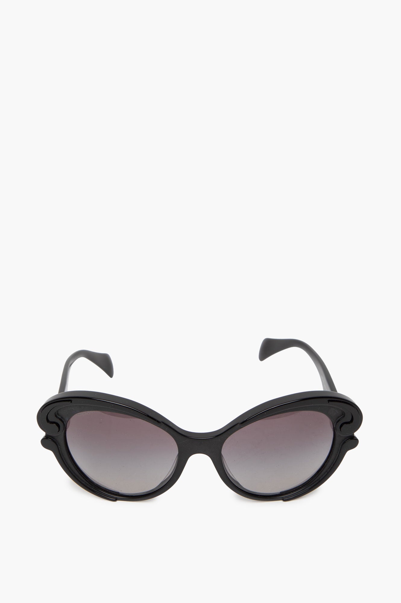 Prada SPR28N Black Baroque Cateye Sunglasses
