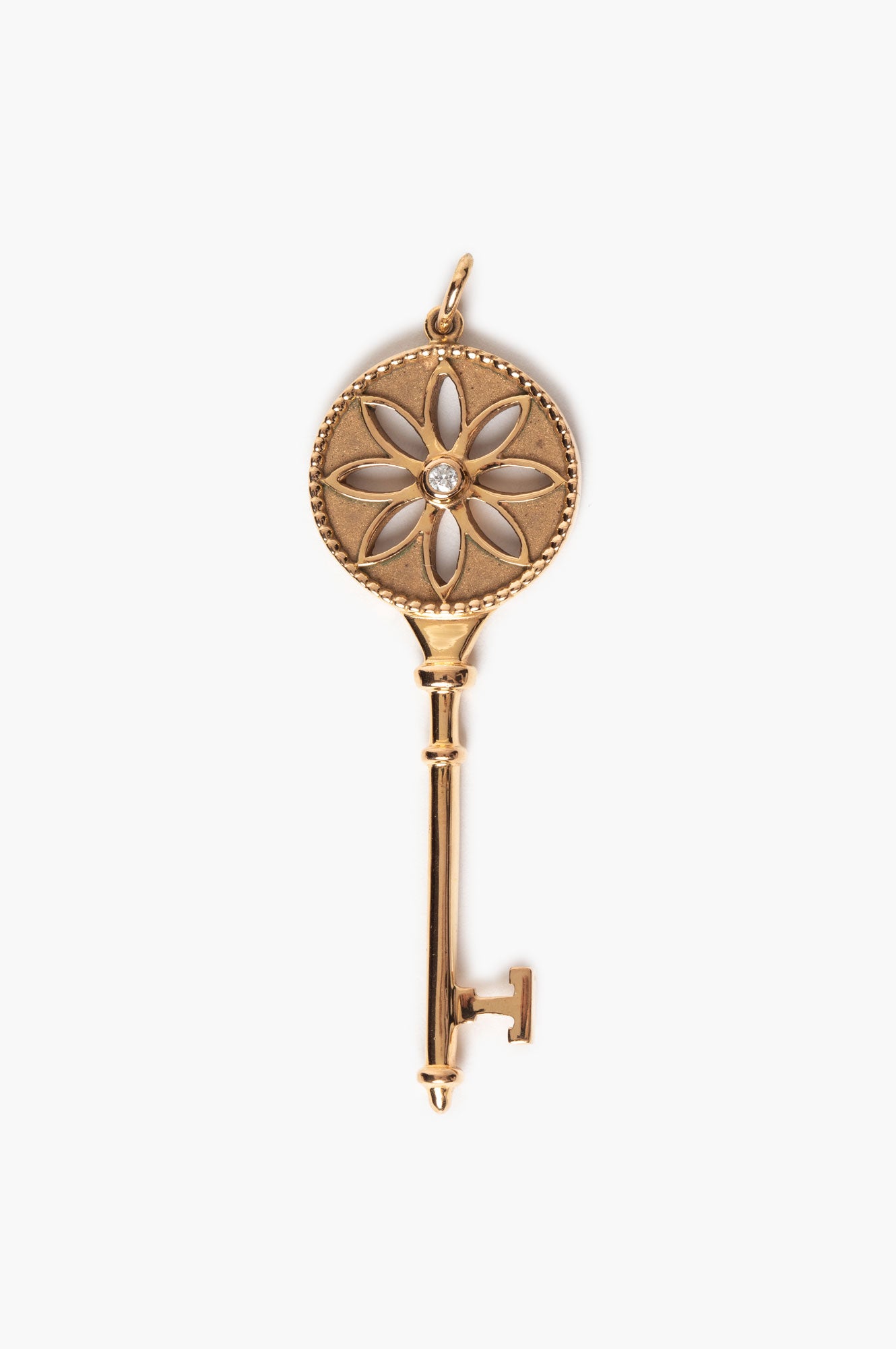 Tiffany & Co. 18k Gold and Diamond Daisy Key Pendant