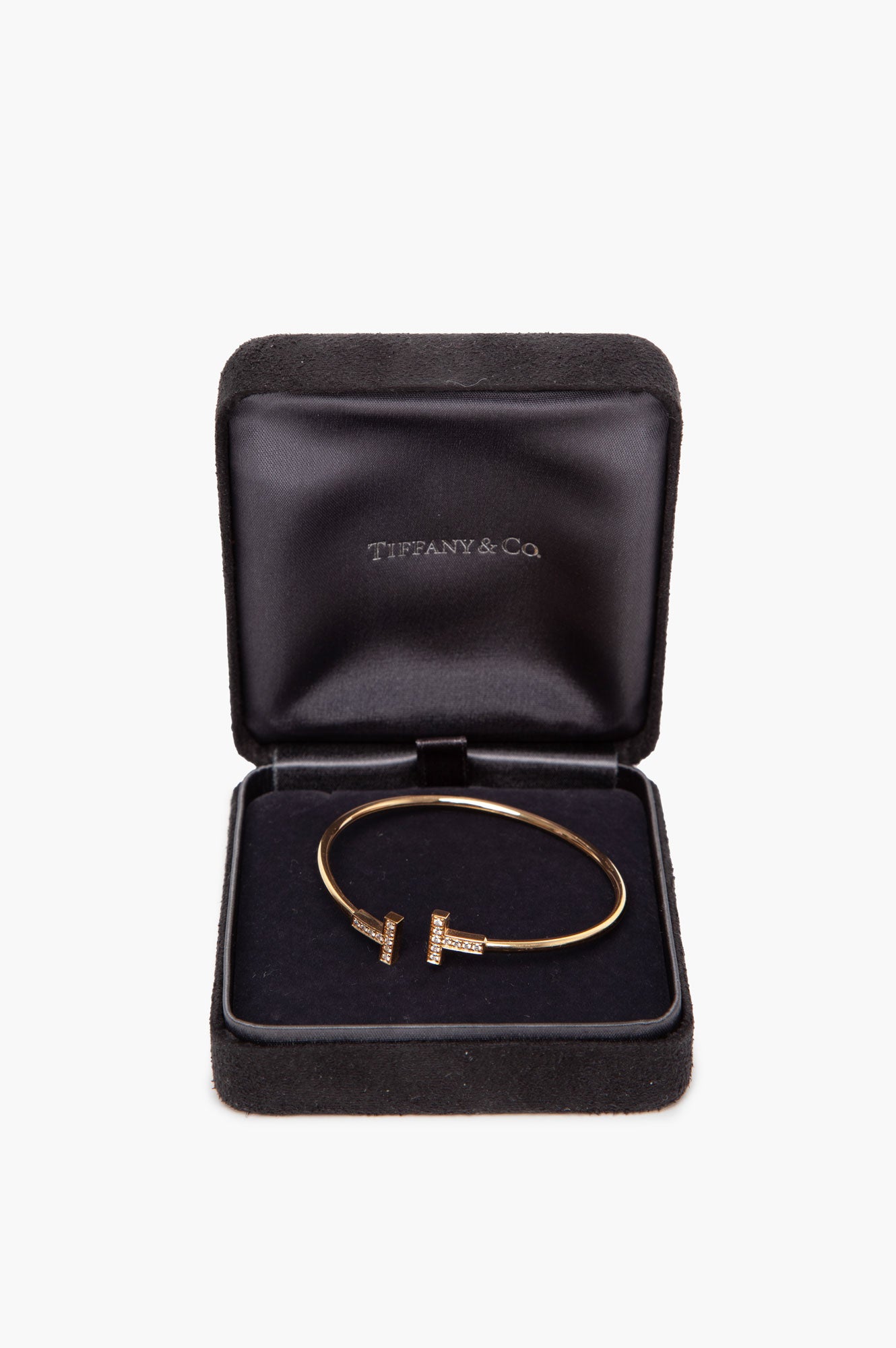 Tiffany T Diamond Wire Bracelet 18k gold 
in box