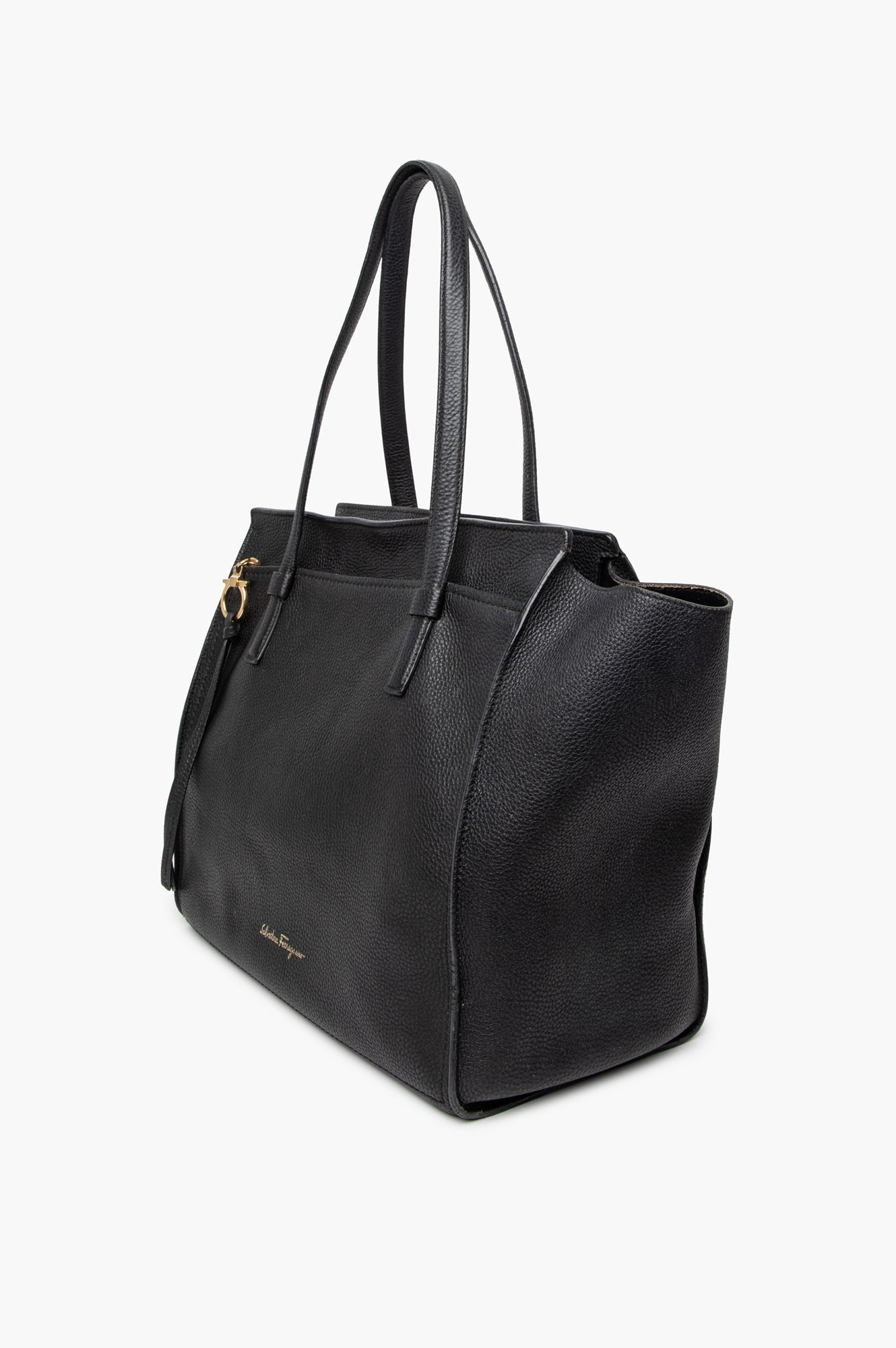 Salvatore Ferragamo Black Leather Tote