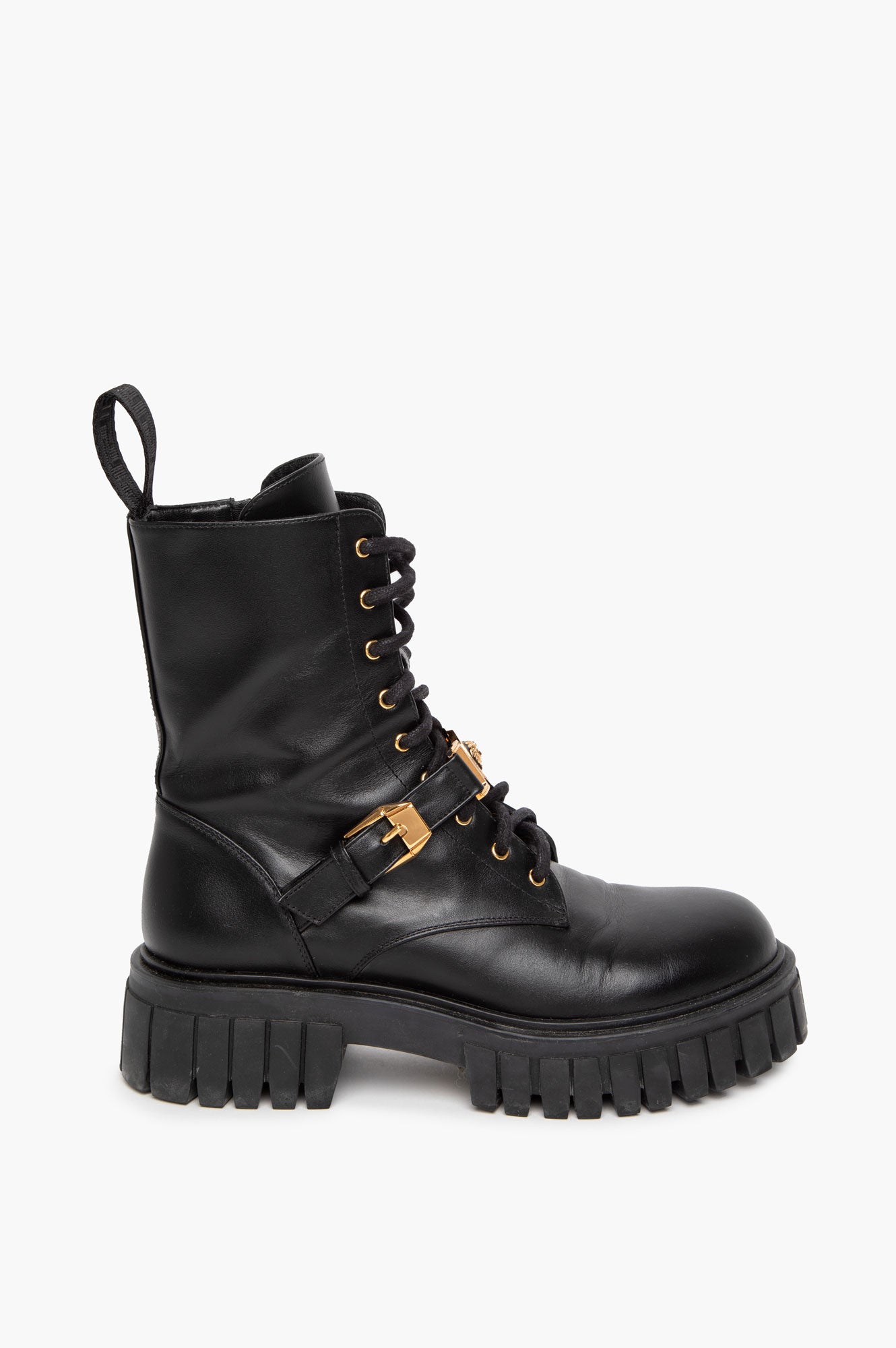 Versace Black Compact Boots Size 37