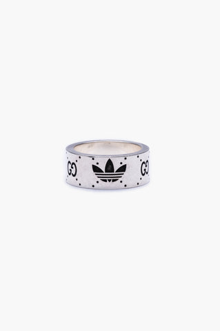 Gucci x Adidas Silver Logo Ring Size 9