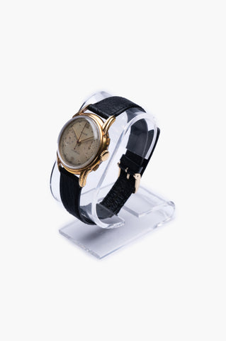 Mulco Gold Vintage With Leather Strap Mechanical Watch