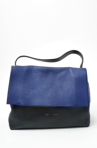 Celine Tricolor Shoulder Bag With Matching Pouch